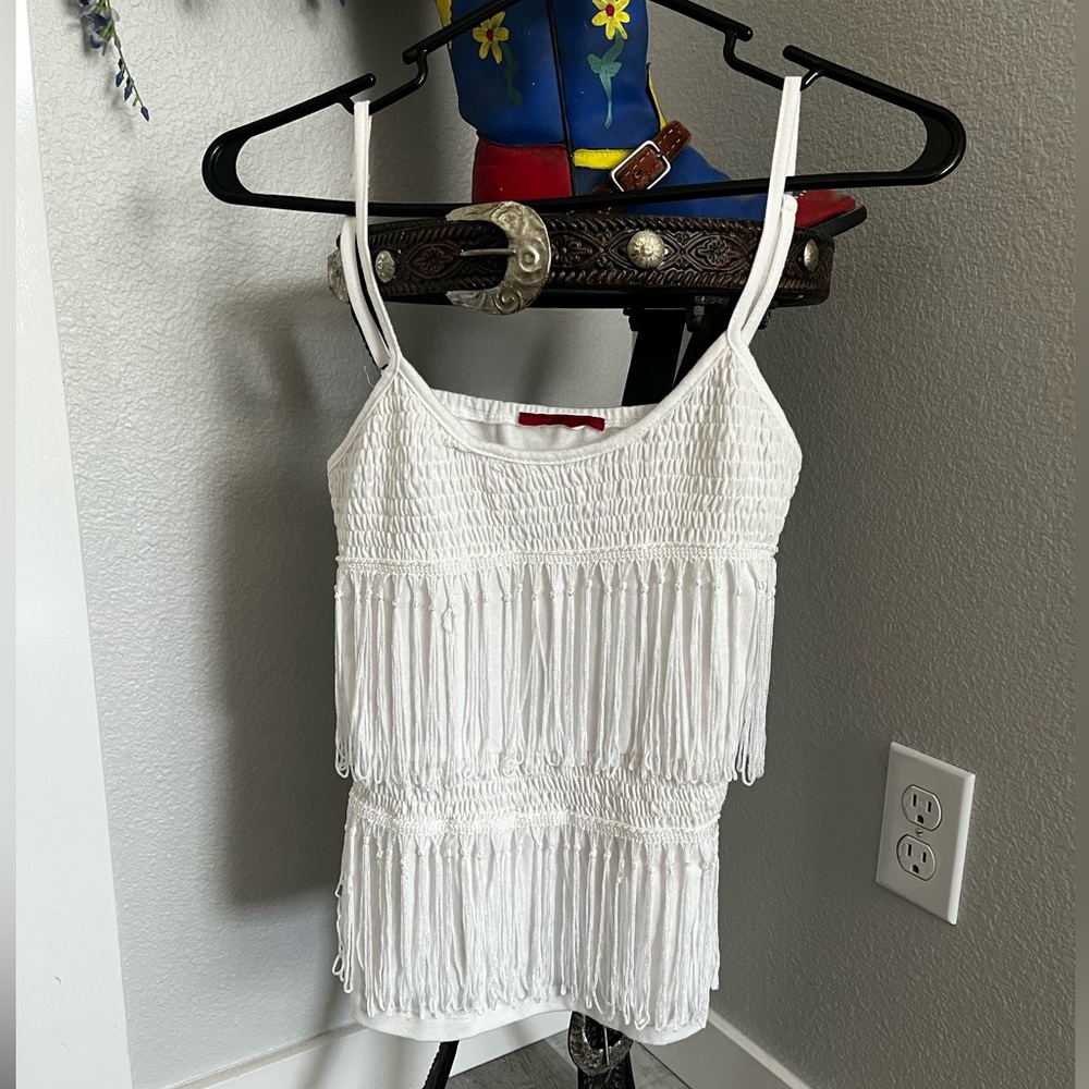 Panhandle Slim White Fringe Camisole Size XS